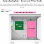 Montech King 65 Pro Gaming Midi Tower Κουτί Υπολογιστή με Πλαϊνό Παράθυρο και RGB Φωτισμό Λευκό