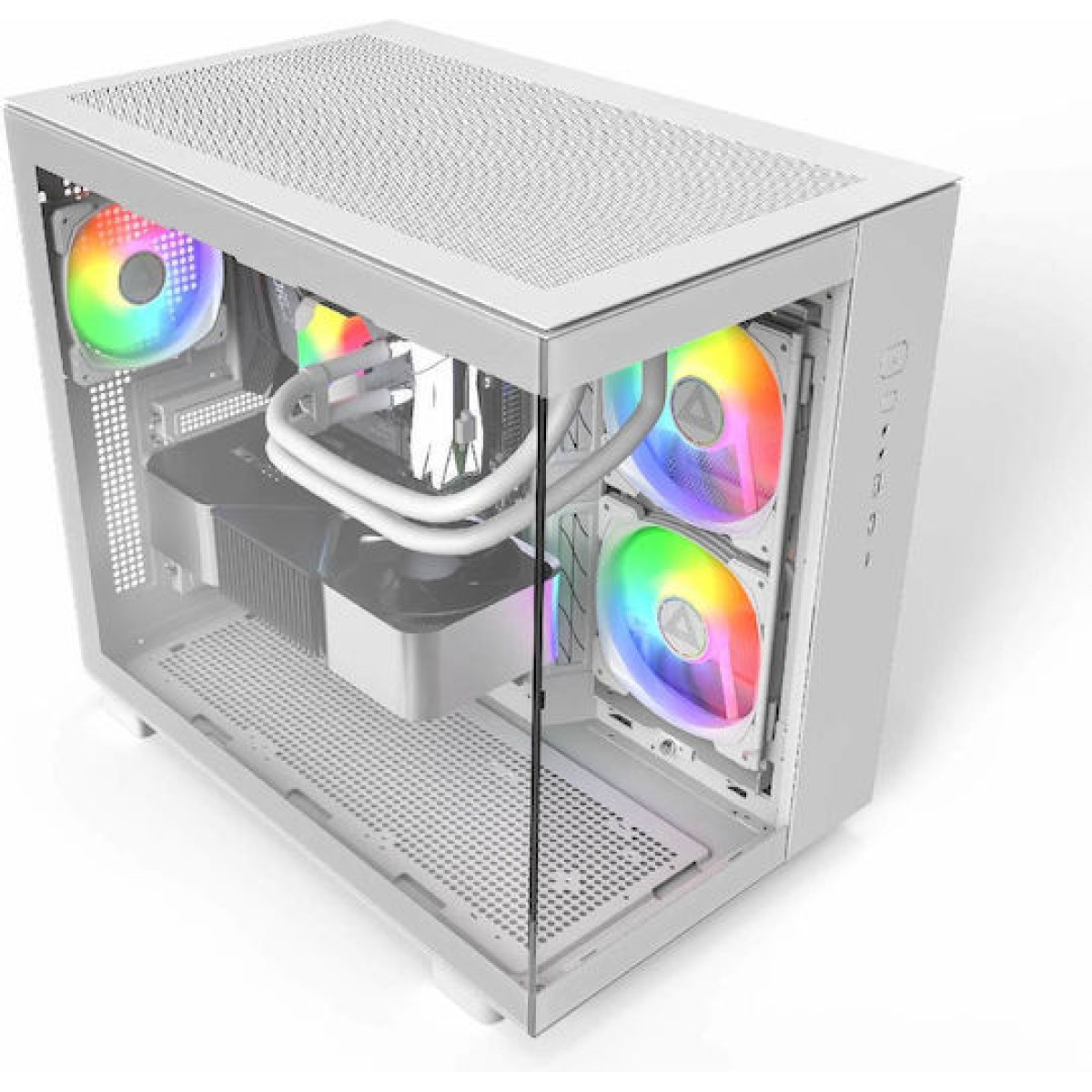 Montech King 65 Pro Gaming Midi Tower Κουτί Υπολογιστή με Πλαϊνό Παράθυρο και RGB Φωτισμό Λευκό