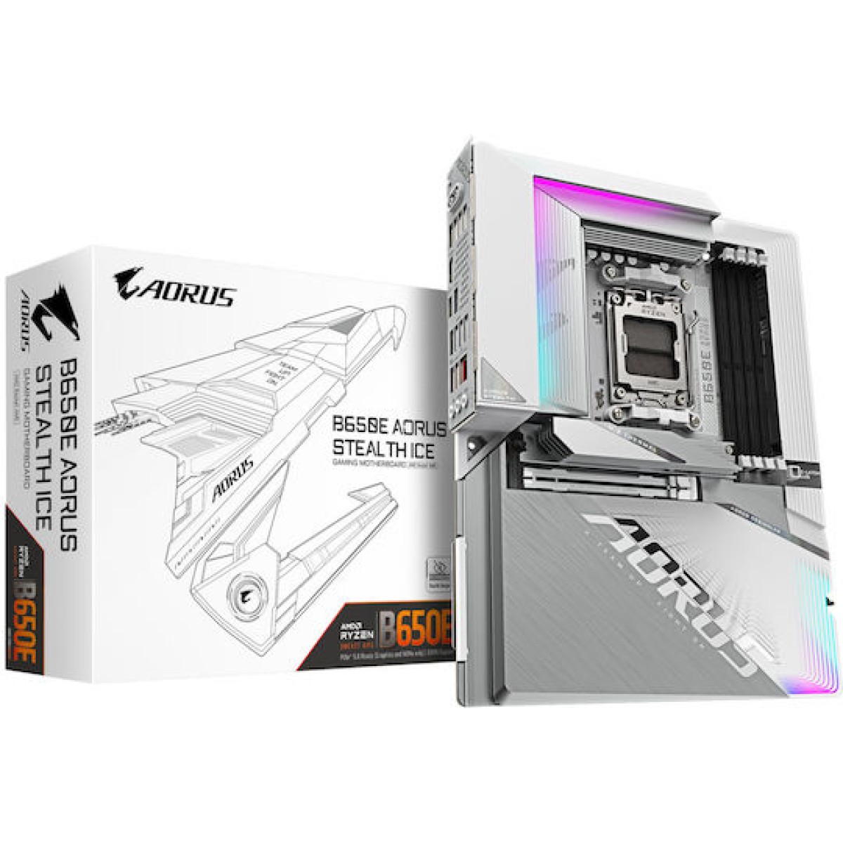 Gigabyte B650E Aorus Stealth Ice Wi-Fi Motherboard ATX με AMD AM5 Socket