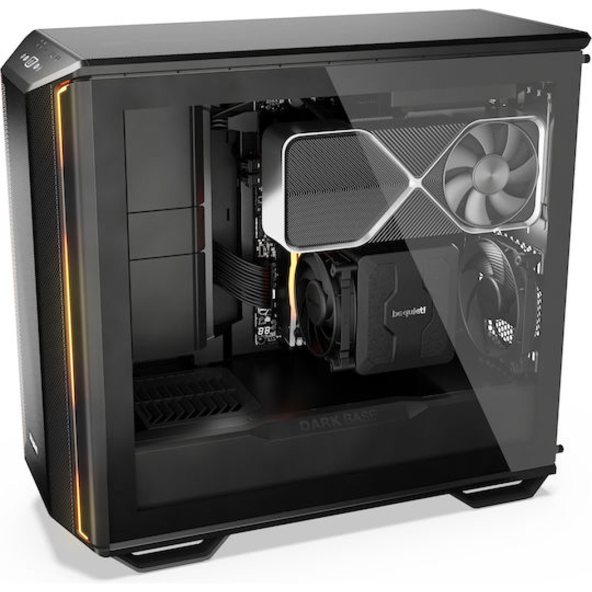 Be Quiet Dark Base 701 Gaming Midi Tower Κουτί Υπολογιστή με Πλαϊνό Παράθυρο και RGB Φωτισμό Μαύρο