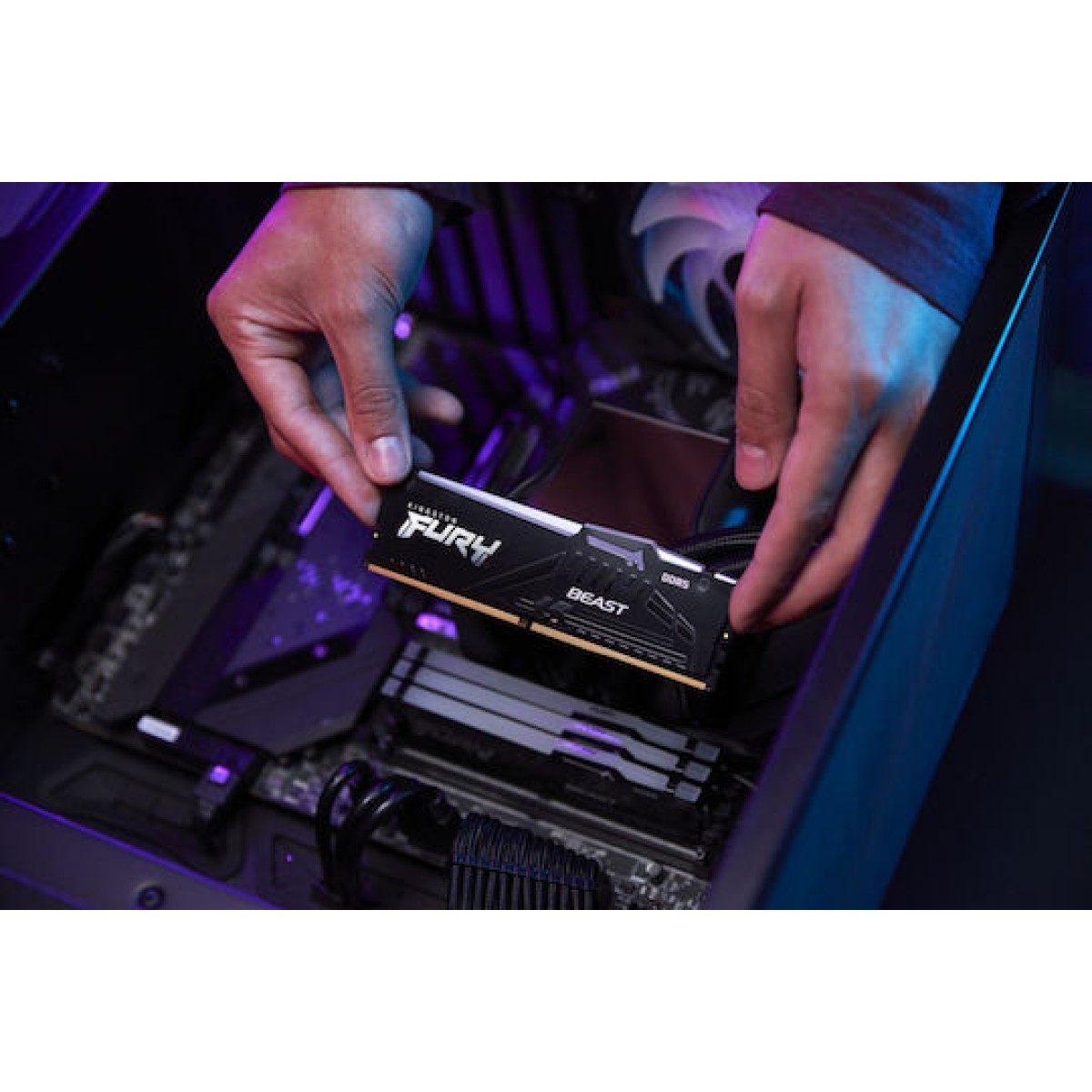 Kingston Fury Beast RGB DDR5 32GB RAM με 2x16GB Modules και Ταχύτητα 6000 για Desktop