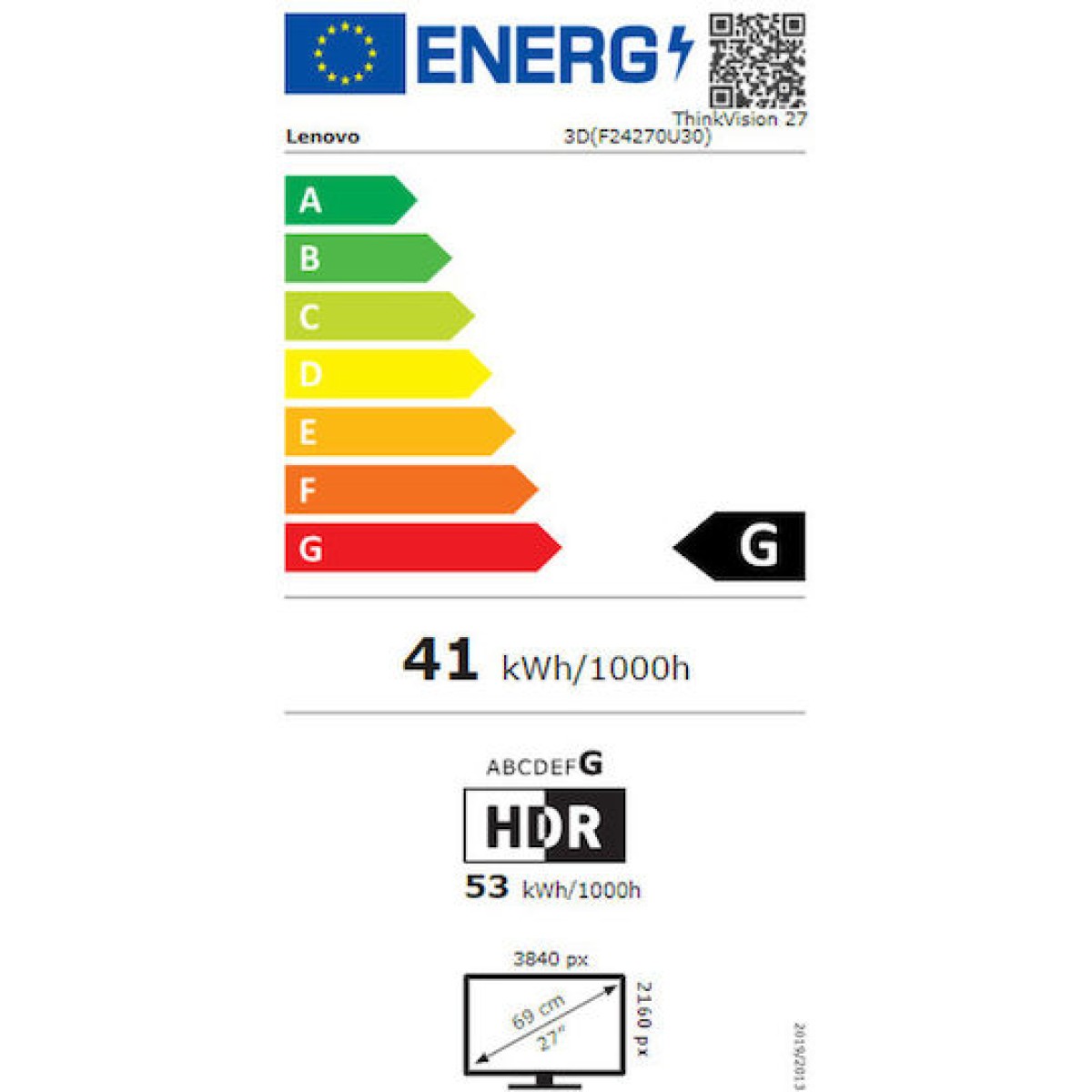 Lenovo ThinkVision 27 3D IPS Monitor 27