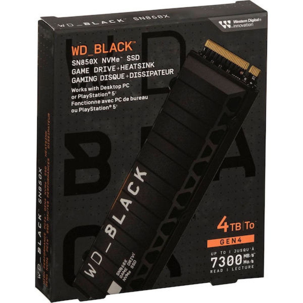 Western Digital Black SN850X With Heatsink SSD 4TB M.2 NVMe PCI Express 4.0