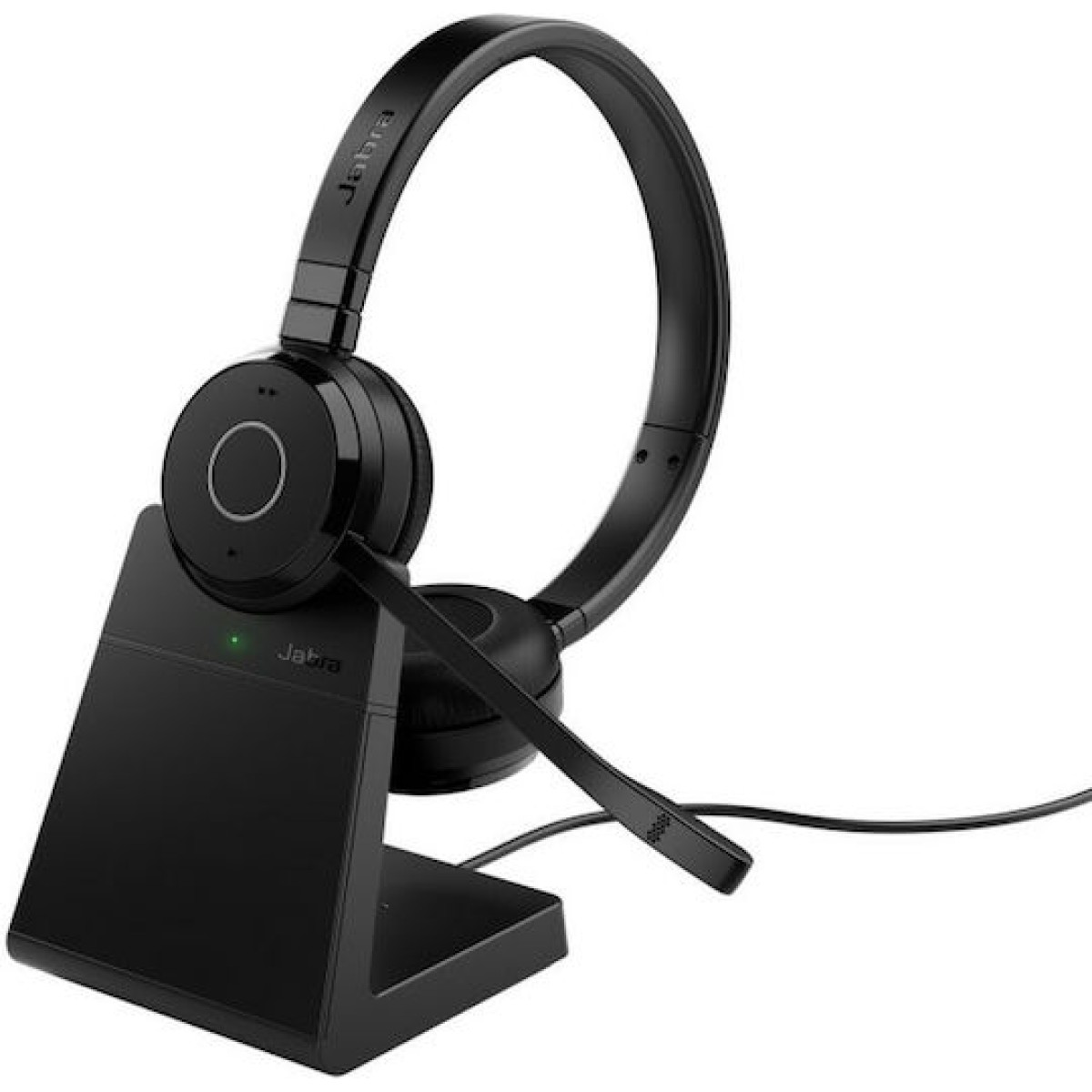 Jabra Evolve 65 TE Link 390a MS Stereo Stand Ασύρματα On Ear Multimedia Ακουστικά με μικρόφωνο και σύνδεση Bluetooth / USB-A