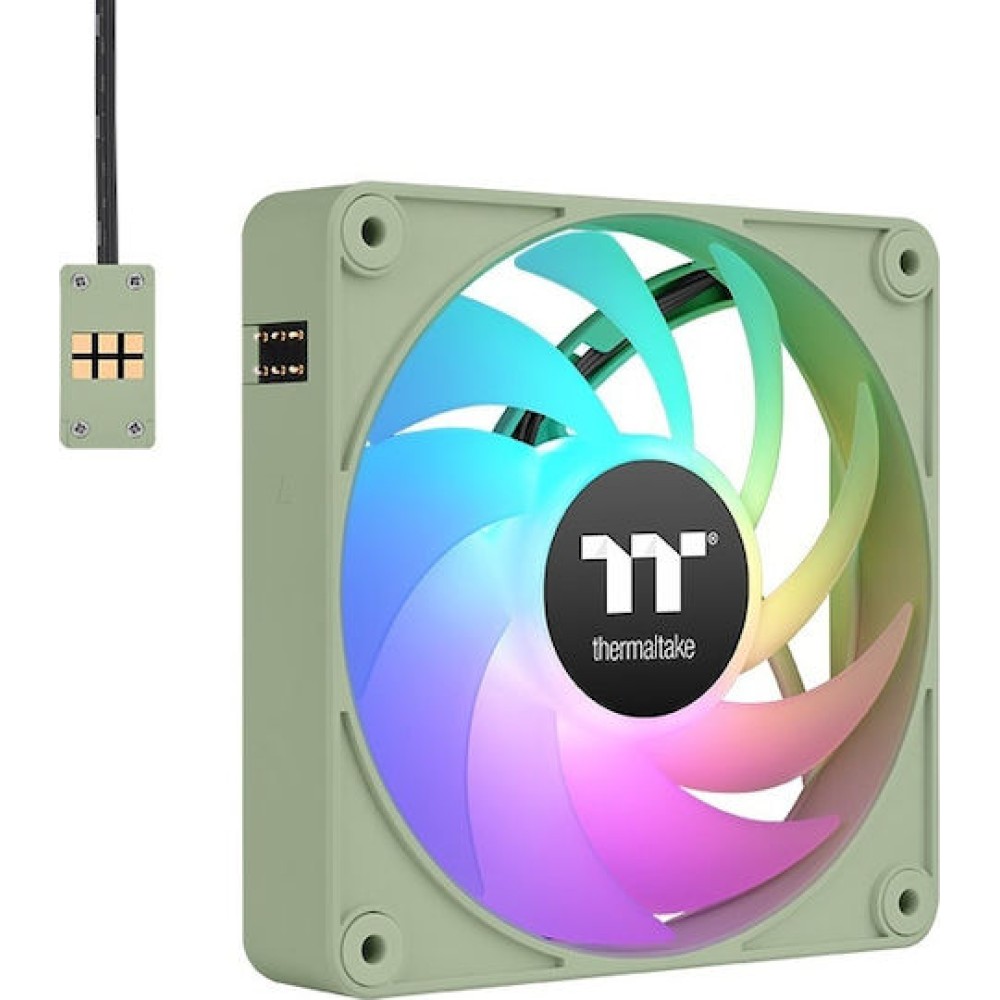 Thermaltake CT120 EX Case Fan με ARGB Φωτισμό και Σύνδεση 4-Pin PWM 3τμχ Matcha Green