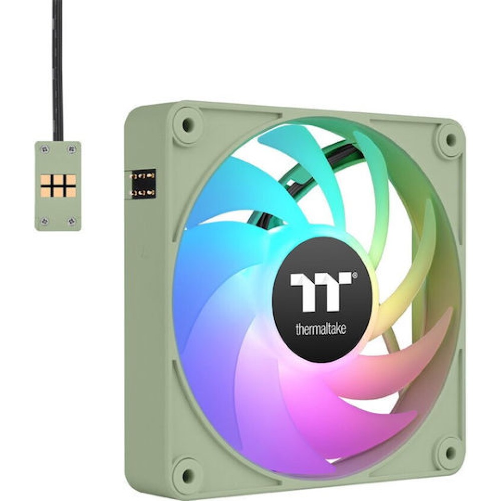 Thermaltake CT140 EX Case Fan με ARGB Φωτισμό και Σύνδεση 4-Pin PWM 3τμχ Matcha Green