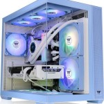 Thermaltake View 380 TG ARGB Gaming Midi Tower Κουτί Υπολογιστή με Πλαϊνό Παράθυρο Hydrangea Blue