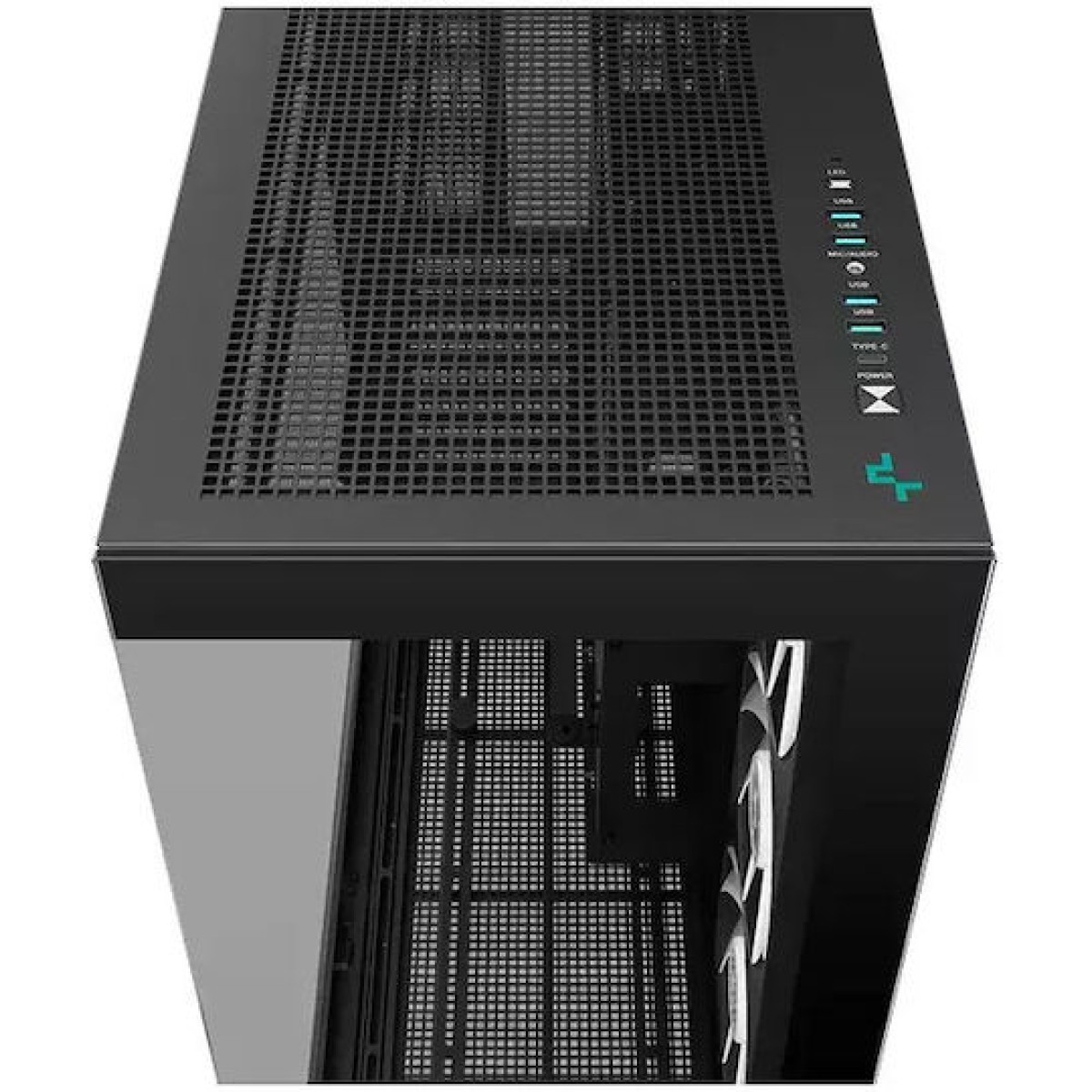 Deepcool CH780 Gaming Full Tower Κουτί Υπολογιστή με Πλαϊνό Παράθυρο και RGB Φωτισμό Μαύρο