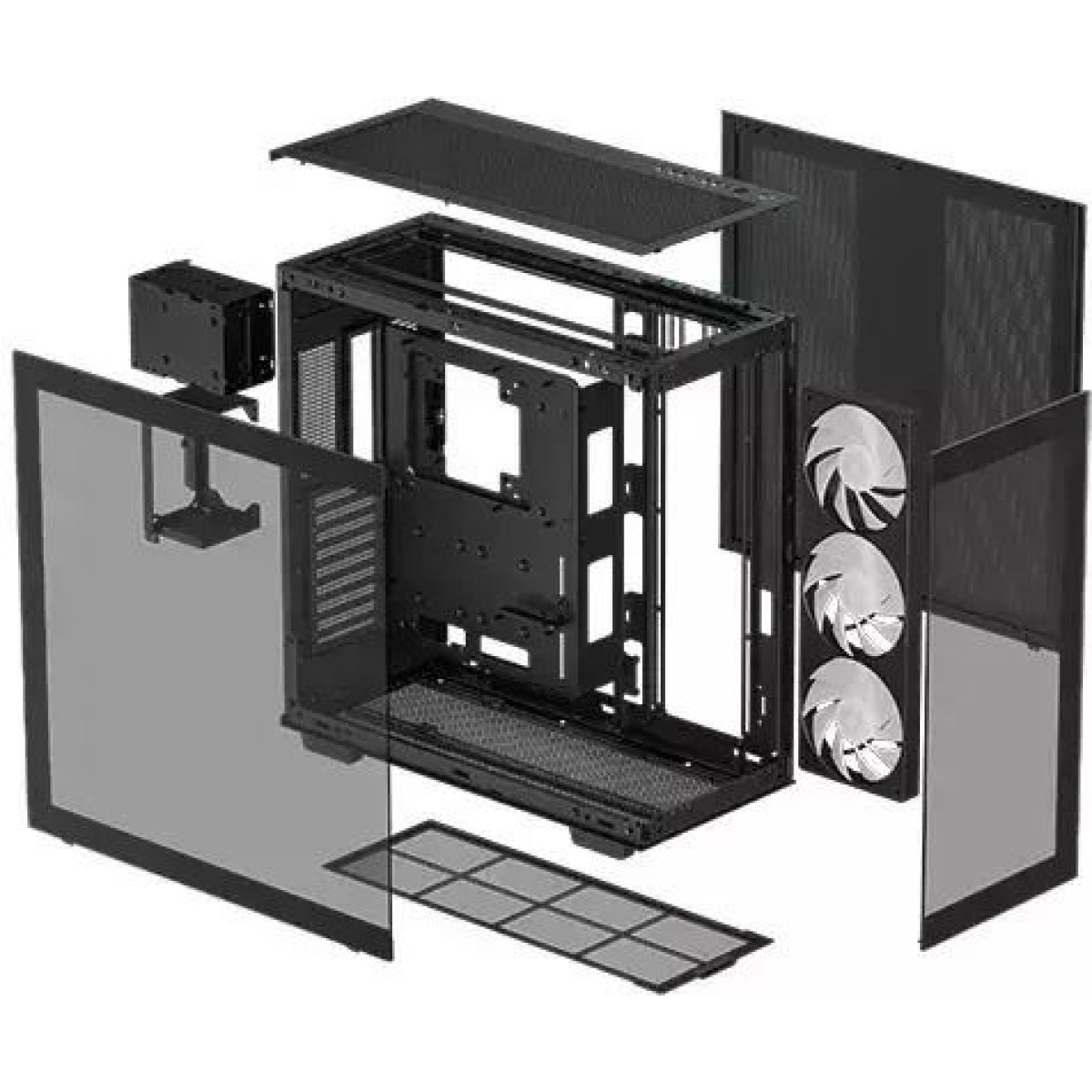 Deepcool CH780 Gaming Full Tower Κουτί Υπολογιστή με Πλαϊνό Παράθυρο και RGB Φωτισμό Μαύρο