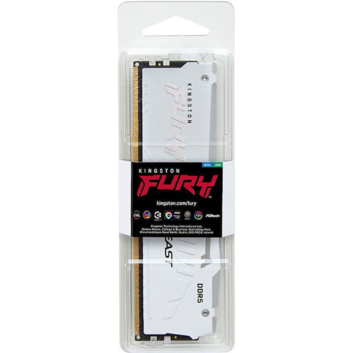 Kingston Fury Beast DDR5 με Module 1x16GB και Ταχύτητα 6000 για Desktop