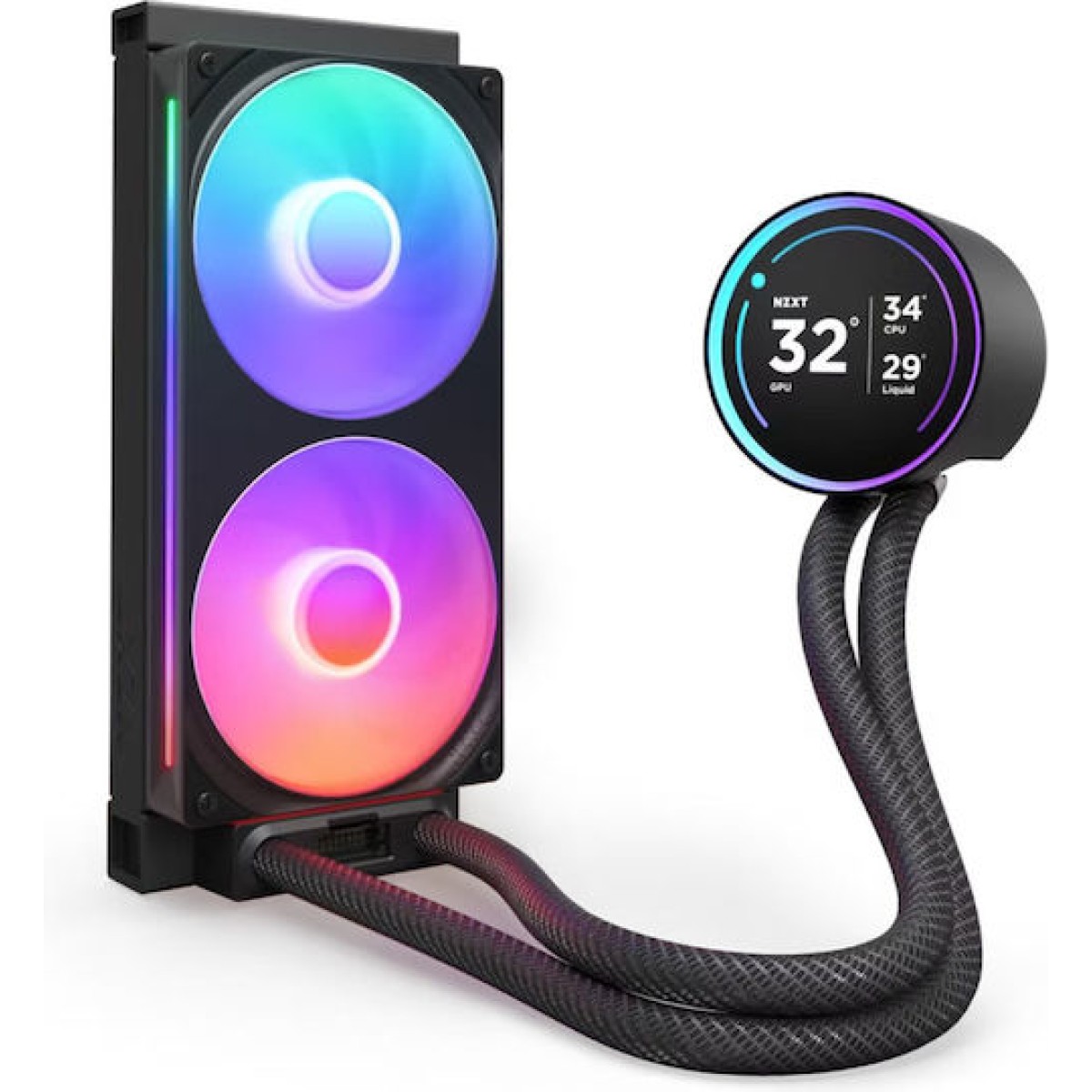 NZXT Kraken Elite 240 (v2) Υδρόψυξη Επεξεργαστή Διπλού Ανεμιστήρα 120mm για Socket AM4/AM5/1700/1200/115x με RGB Φωτισμό
