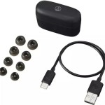 Audio Technica ATH-CKS30TW+ In-ear Bluetooth Handsfree Ακουστικά με Αντοχή στον Ιδρώτα και Θήκη Φόρτισης Matt Black