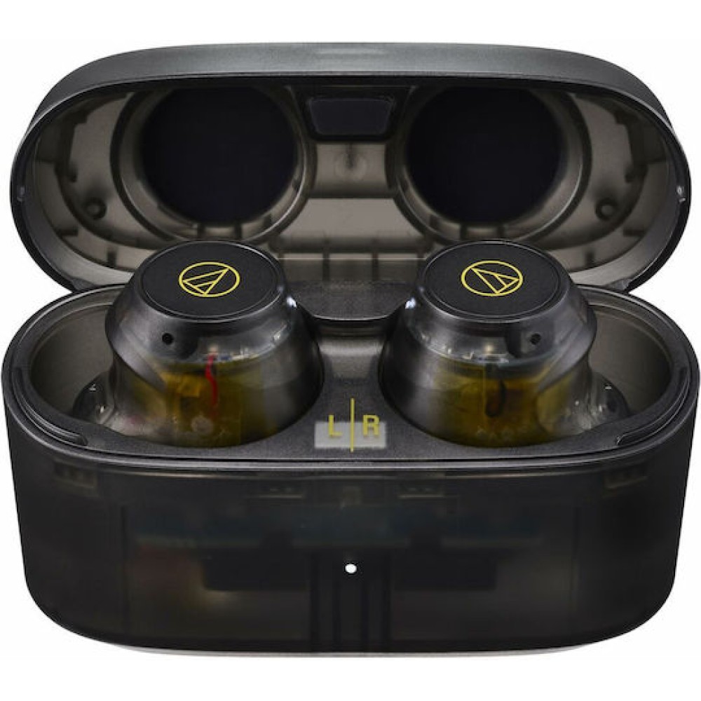 Audio Technica ATH-CKS30TW+TBK In-ear Bluetooth Handsfree Ακουστικά με Αντοχή στον Ιδρώτα και Θήκη Φόρτισης Μαύρα