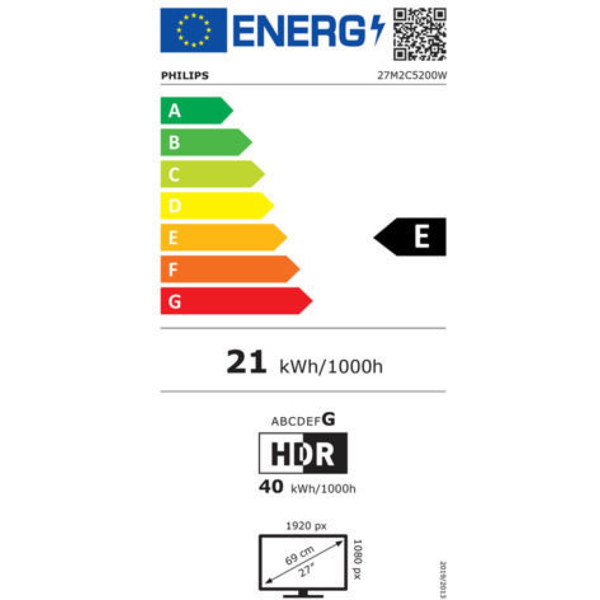 Philips 27M2C5200W VA HDR Curved Monitor 27