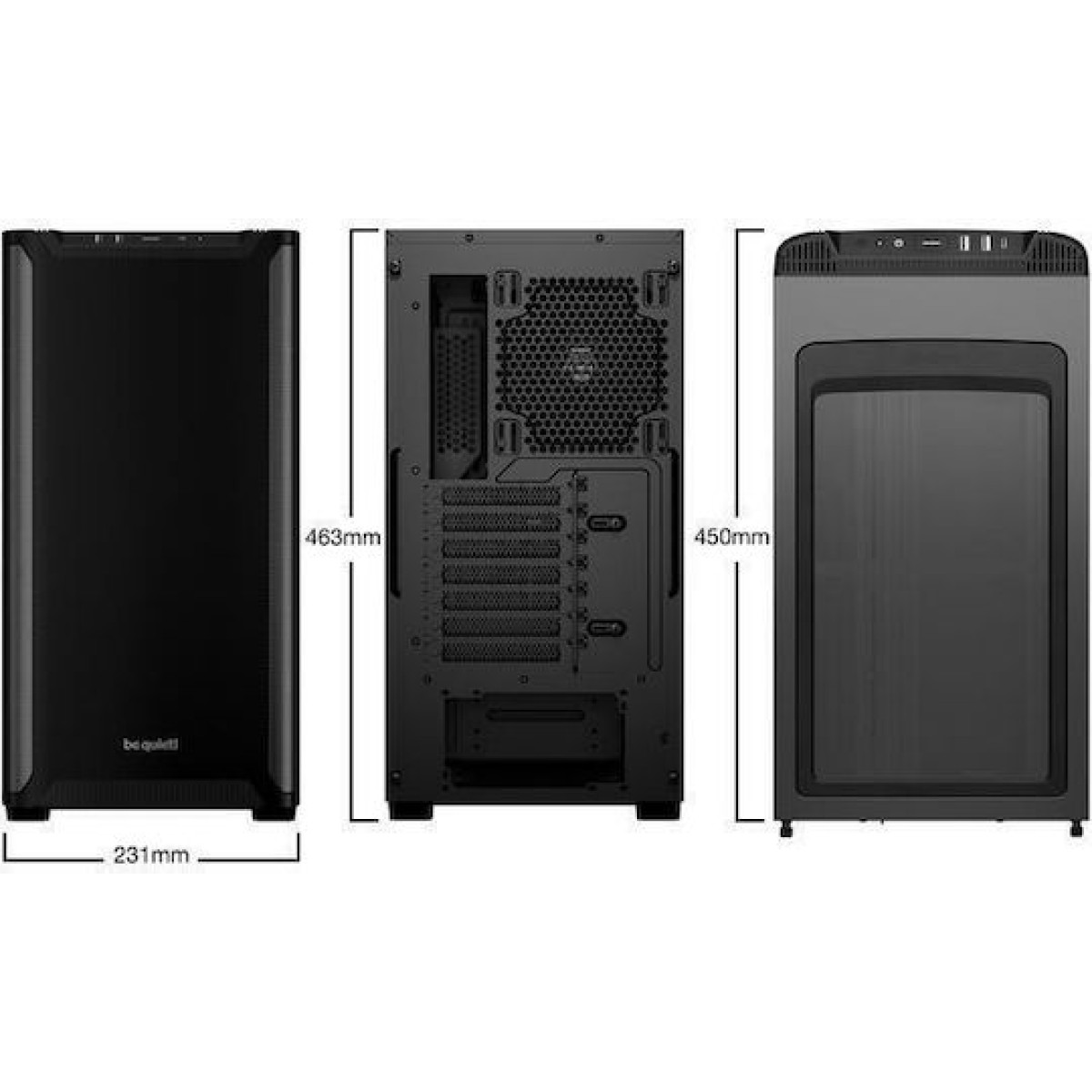 Be Quiet Pure Base 501 Midi Tower Κουτί Υπολογιστή Μαύρο