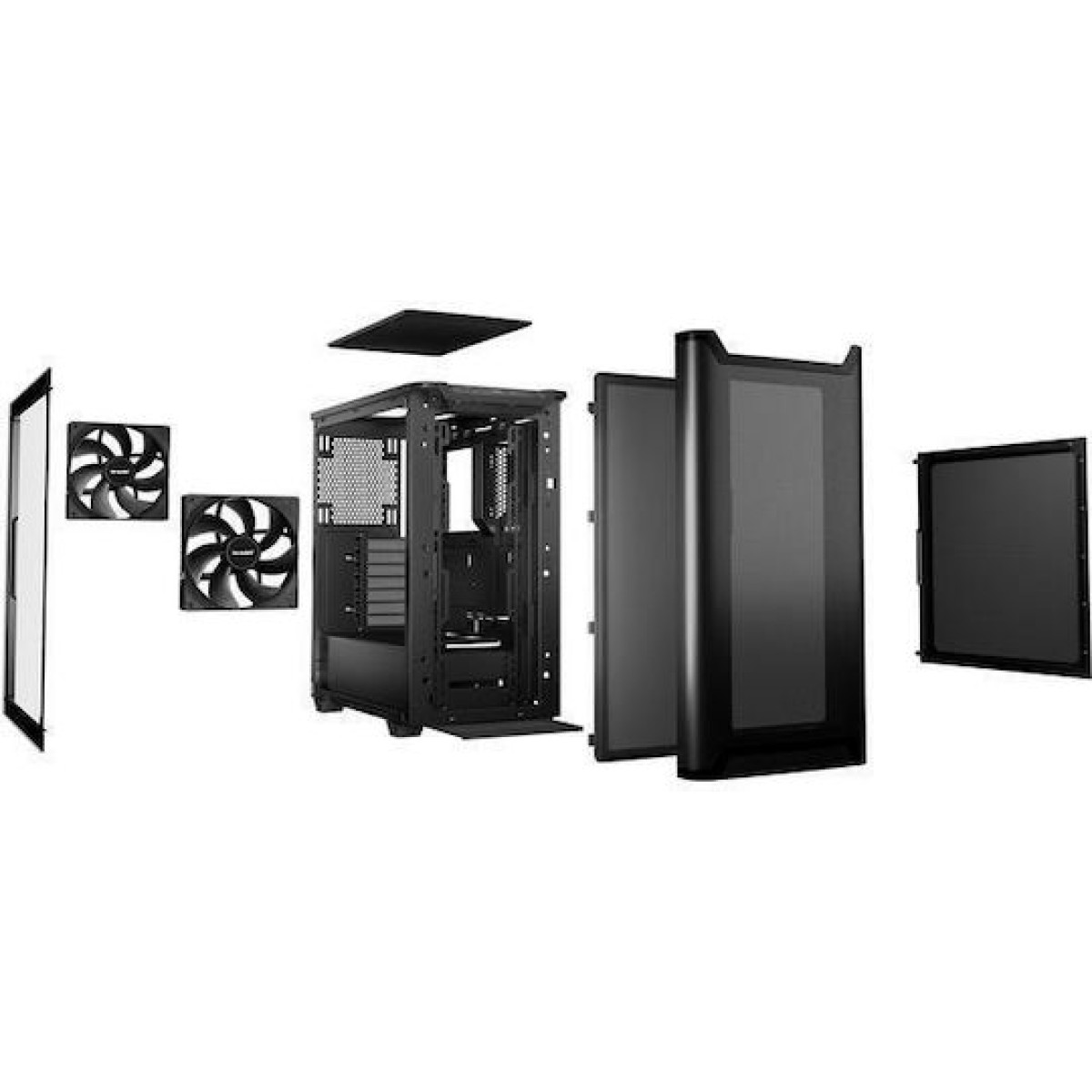 Be Quiet Pure Base 501 Midi Tower Κουτί Υπολογιστή με Πλαϊνό Παράθυρο Airflow Window Black