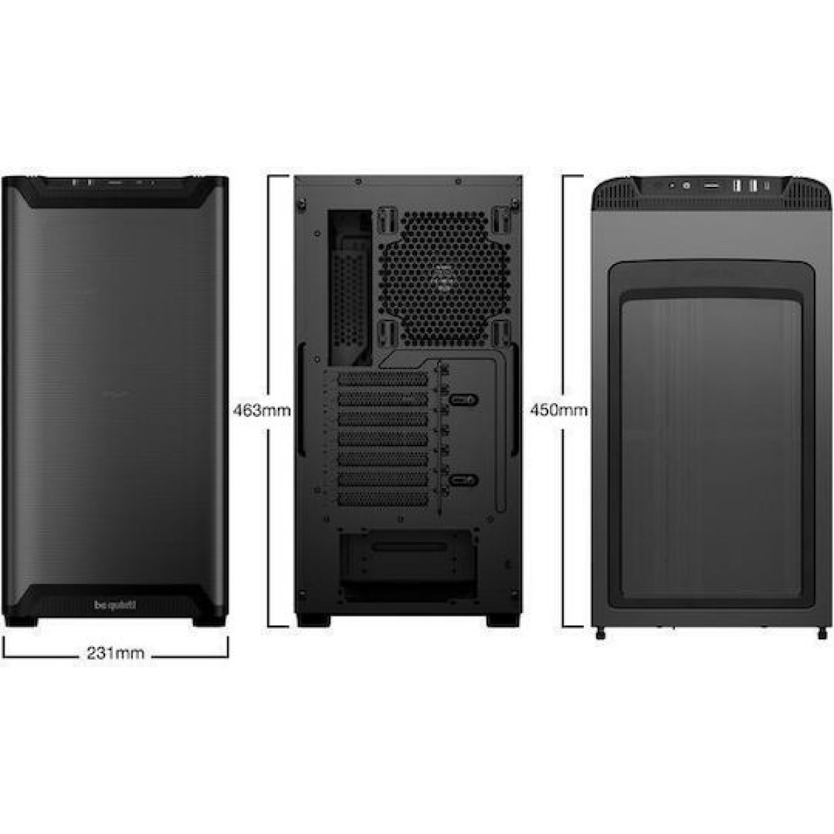 Be Quiet Pure Base 501 Midi Tower Κουτί Υπολογιστή με Πλαϊνό Παράθυρο Airflow Window Black