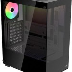 Aerocool Pivot-G-BK-v3 Gaming Midi Tower Κουτί Υπολογιστή με ARGB Φωτισμό Μαύρο
