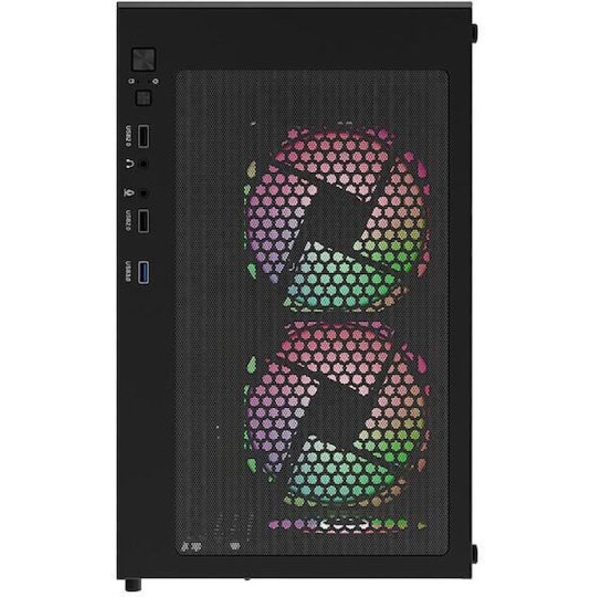 Aerocool Pivot-G-BK-v3 Gaming Midi Tower Κουτί Υπολογιστή με ARGB Φωτισμό Μαύρο
