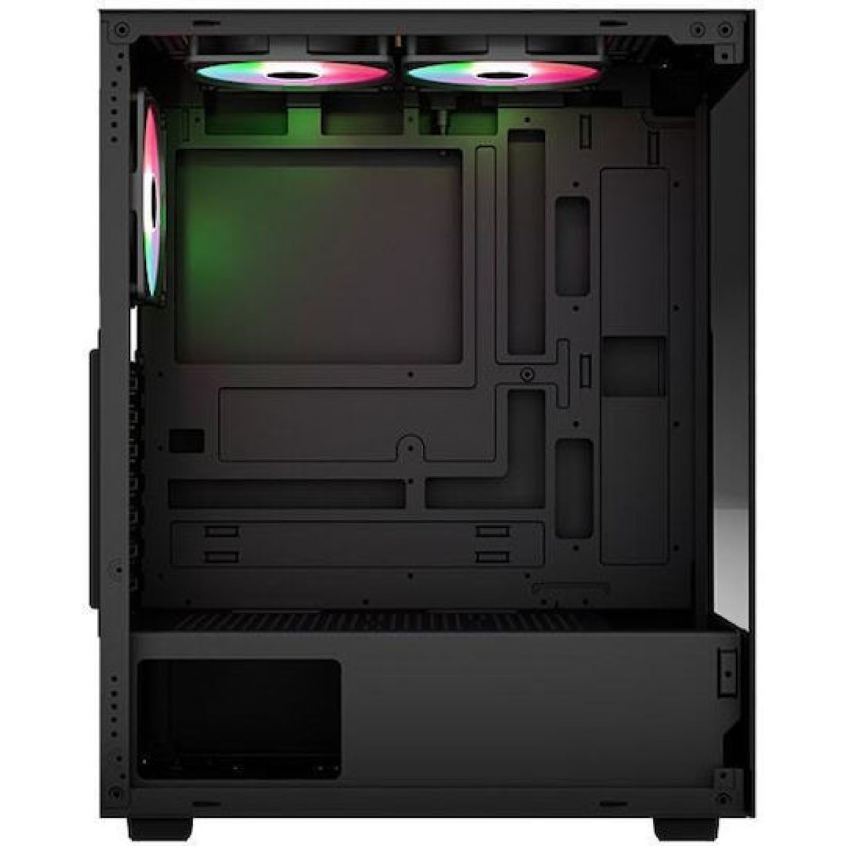Aerocool Pivot-G-BK-v3 Gaming Midi Tower Κουτί Υπολογιστή με ARGB Φωτισμό Μαύρο