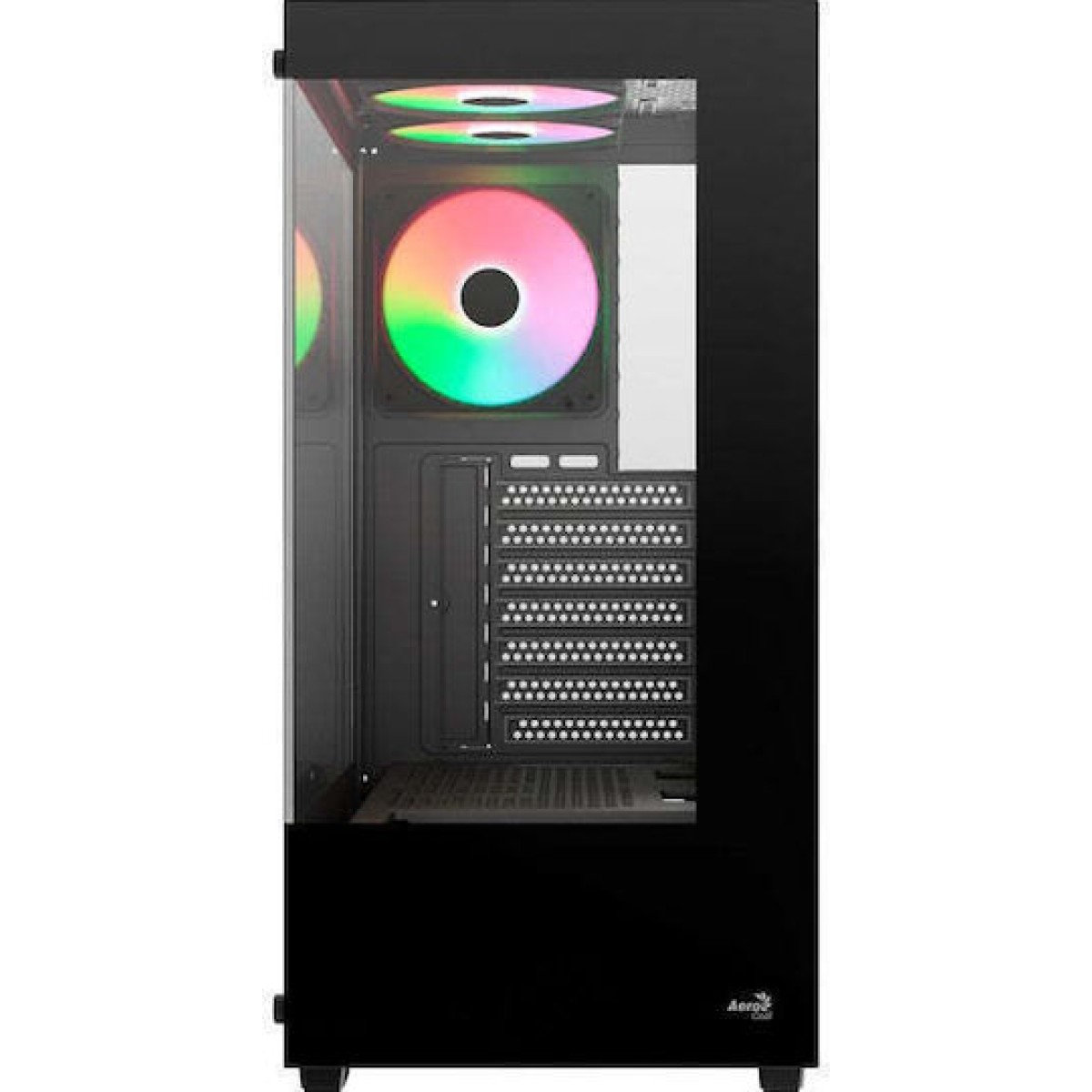 Aerocool Pivot-G-BK-v3 Gaming Midi Tower Κουτί Υπολογιστή με ARGB Φωτισμό Μαύρο