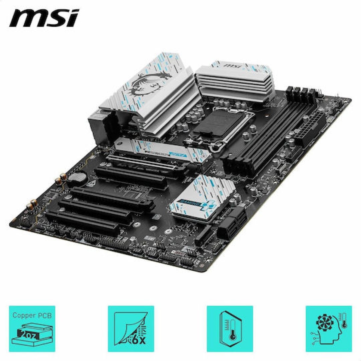 MSI B760 Gaming Plus Wifi Motherboard ATX με Intel 1700 Socket 7D98-043R
