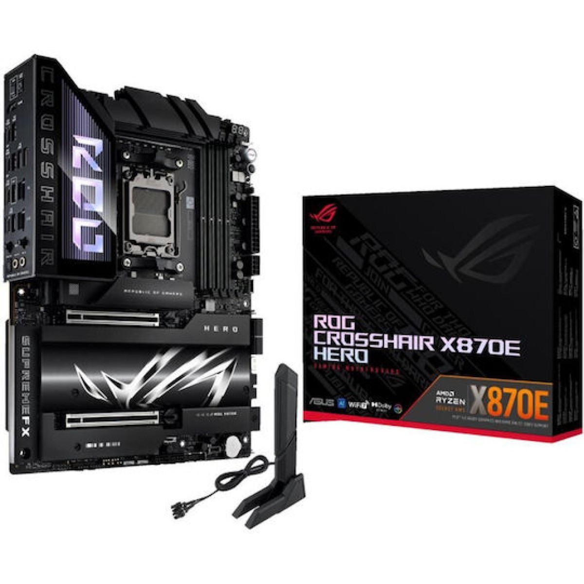Asus ROG CROSSHAIR X870E HERO Wi-Fi Motherboard ATX με AMD AM5 Socket 90MB1IE0-M0EAY0