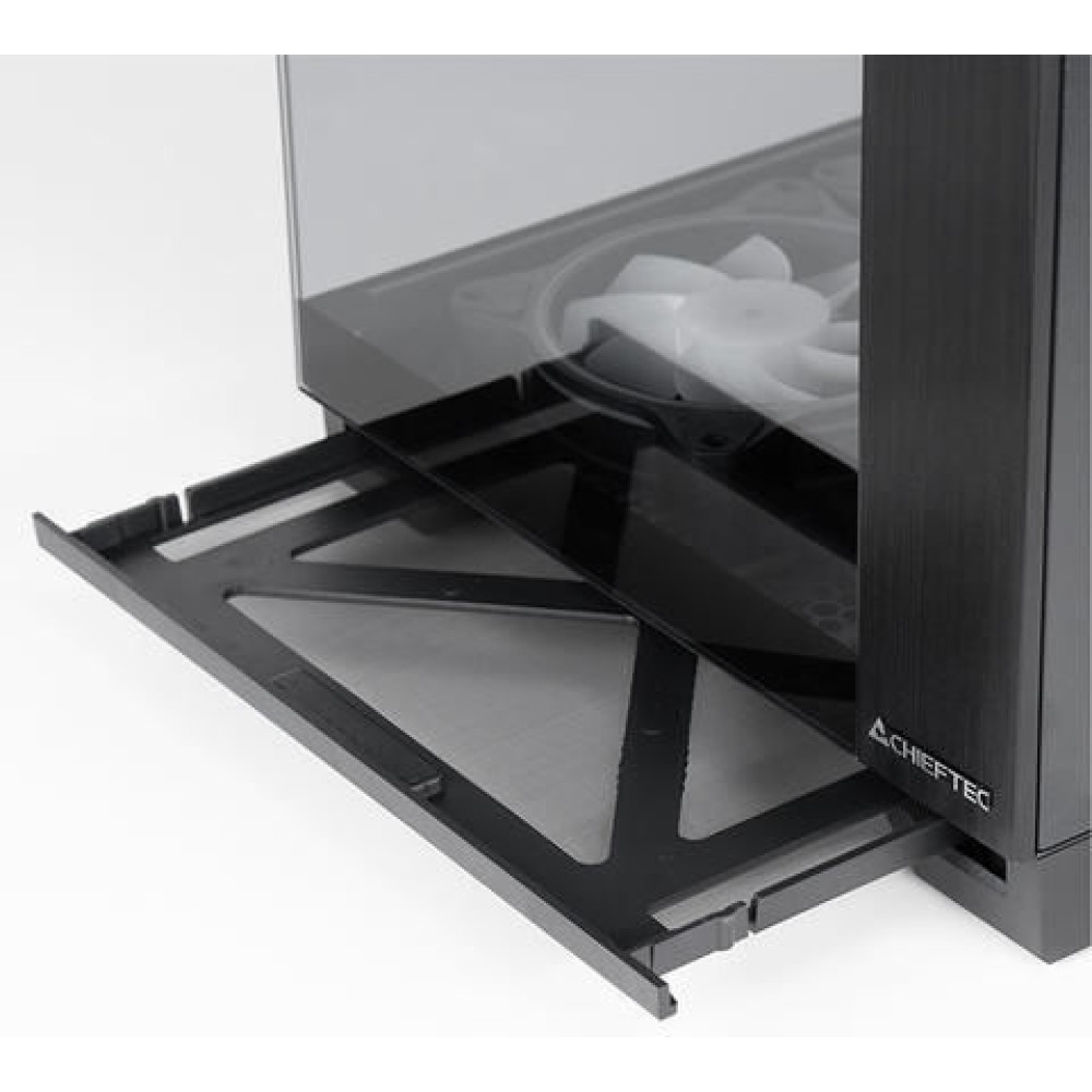 Chieftec Visio GM-30B-TG-OP Gaming Cube Κουτί Υπολογιστή με Πλαϊνό Παράθυρο Μαύρο