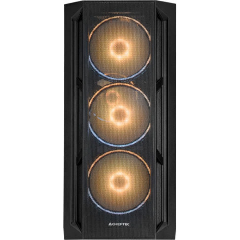 Chieftec Apex Lumo Gaming Midi Tower Κουτί Υπολογιστή με Πλαϊνό Παράθυρο και RGB Φωτισμό Μαύρο
