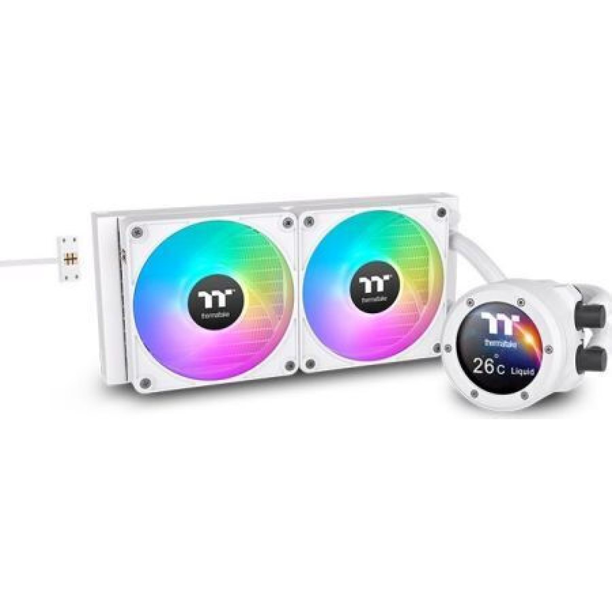 Thermaltake TH240 Ultra EX Snow Edition (v2) Υδρόψυξη Επεξεργαστή Διπλού Ανεμιστήρα 120mm για Socket AM4/AM5/1700/1200/115x με ARGB Φωτισμό