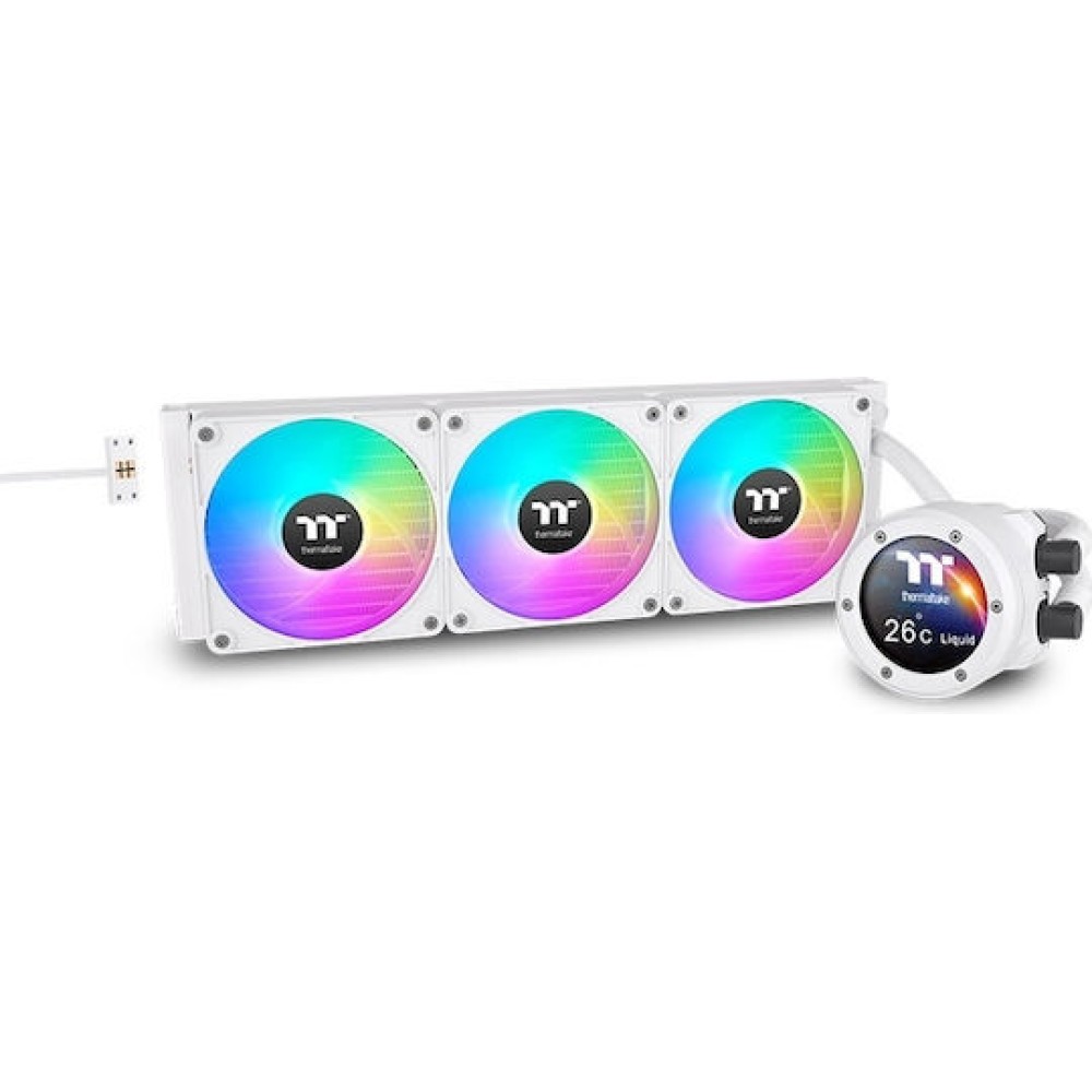 Thermaltake TH360 EX Snow Edition (v2) Υδρόψυξη Επεξεργαστή Τριπλού Ανεμιστήρα 120mm για Socket AM4/AM5/1700/1200/115x με ARGB Φωτισμό