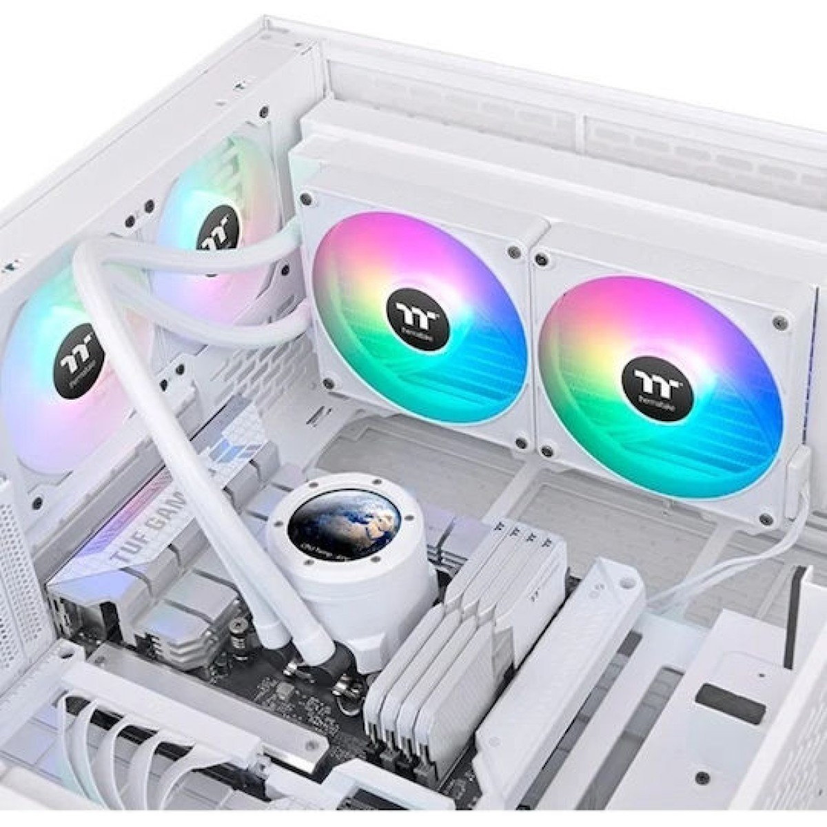 Thermaltake TH280 Ultra EX Snow Edition (v2) Υδρόψυξη Επεξεργαστή Διπλού Ανεμιστήρα 120mm για Socket AM4/AM5/1700/1200/115x με ARGB Φωτισμό