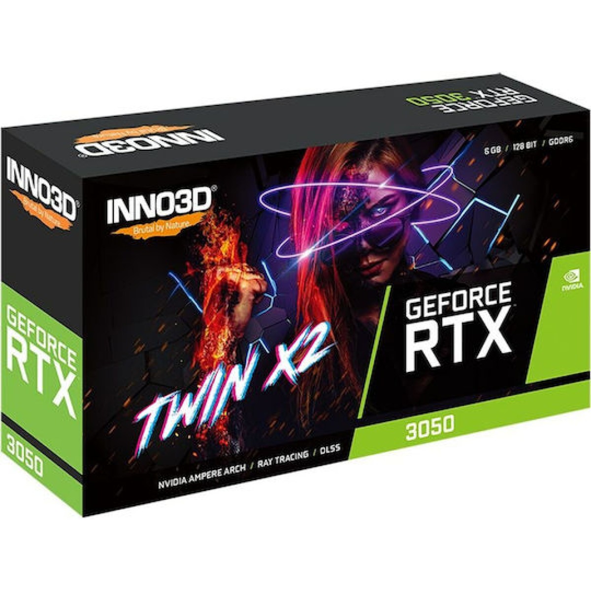 Inno 3D GeForce RTX 3050 6GB GDDR6 Twin X2 Κάρτα Γραφικών