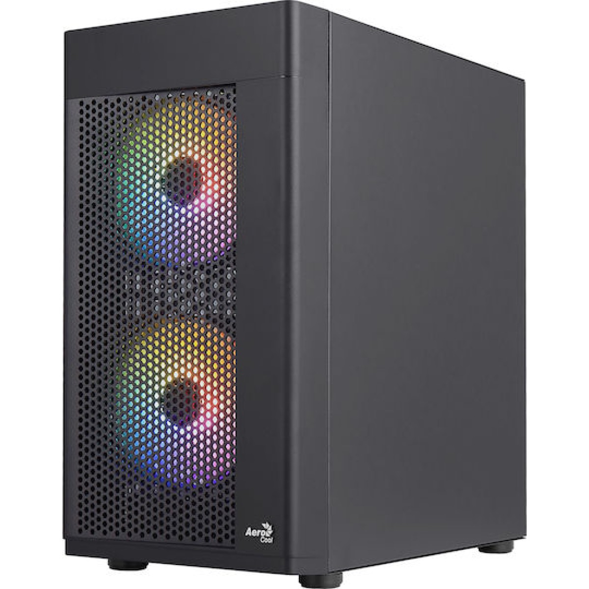 Aerocool Hexform Gaming Mini Tower Κουτί Υπολογιστή με Πλαϊνό Παράθυρο Μαύρο