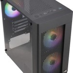 Aerocool Hexform Gaming Mini Tower Κουτί Υπολογιστή με Πλαϊνό Παράθυρο Μαύρο