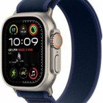 Apple Watch Ultra 2 2024 Titanium 49mm Αδιάβροχο με eSIM και Παλμογράφο (Natural με Blue Trail Loop (M/L))