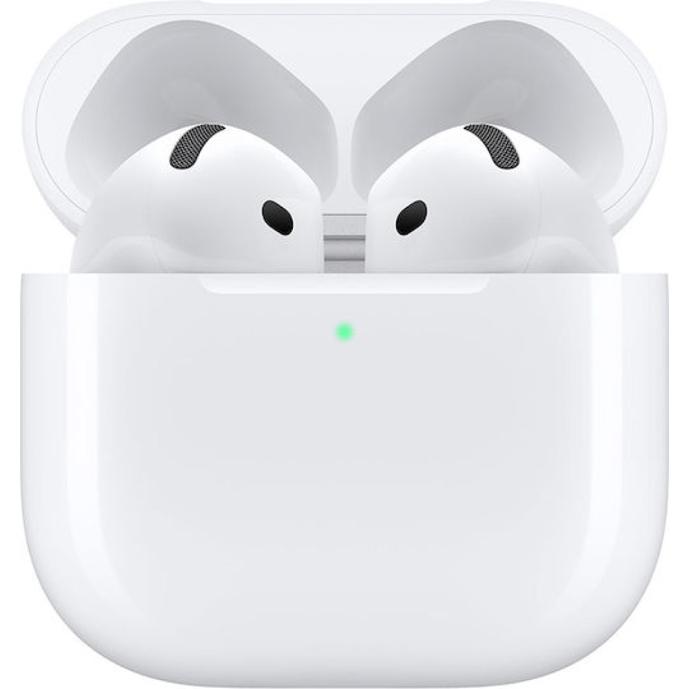 Apple AirPods 4 with Active Noise Cancellation Earbud Bluetooth Handsfree Ακουστικά με Αντοχή στον Ιδρώτα και Θήκη Φόρτισης Λευκά