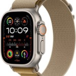 Apple Watch Ultra 2 2024 Titanium 49mm Αδιάβροχο με eSIM και Παλμογράφο (Natural με Tan Alpine Loop - Large)