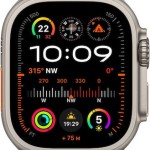 Apple Watch Ultra 2 2024 Titanium 49mm Αδιάβροχο με eSIM και Παλμογράφο (Natural με Tan Alpine Loop - Large)