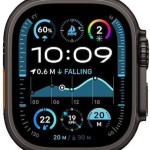 Apple Watch Ultra 2 2024 Titanium 49mm Αδιάβροχο με eSIM και Παλμογράφο (Black με Black Ocean Band)