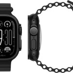 Apple Watch Ultra 2 2024 Titanium 49mm Αδιάβροχο με eSIM και Παλμογράφο (Black με Black Ocean Band)