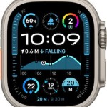 Apple Watch Ultra 2 2024 Titanium 49mm Αδιάβροχο με eSIM και Παλμογράφο (Natural με Natural Titanium Milanese Loop - Small)