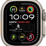 Apple Watch Ultra 2 2024 Titanium 49mm Αδιάβροχο με eSIM και Παλμογράφο (Natural με Natural Titanium Milanese Loop - Small)