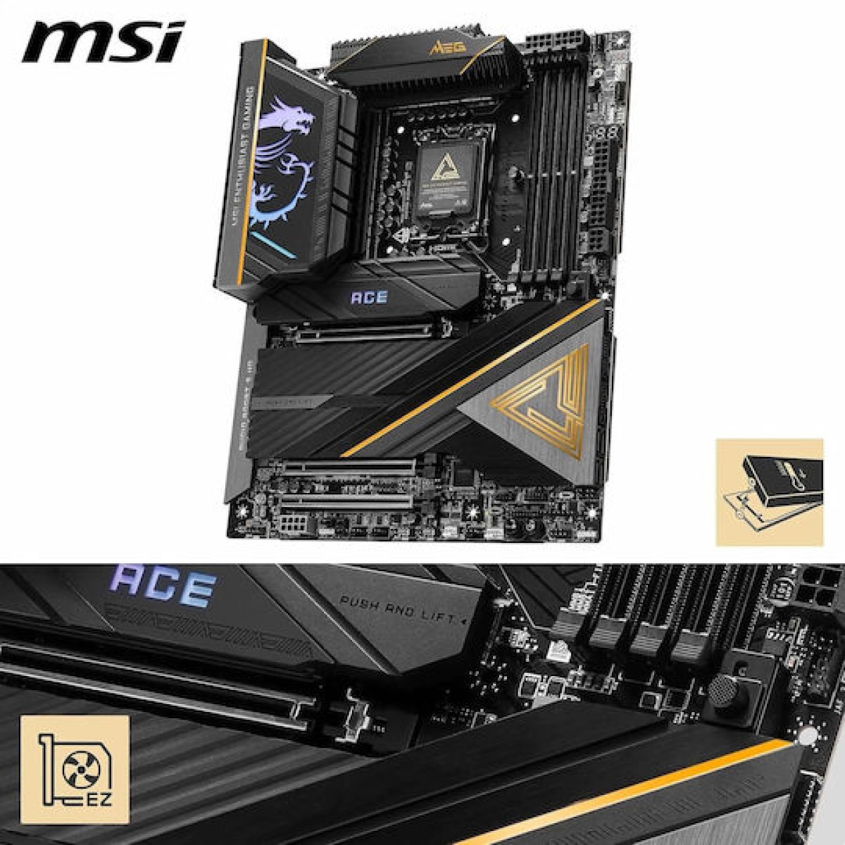 MSI MEG Z890 Ace Wi-Fi Motherboard ATX με Intel 1851 Socket 7E22-001R