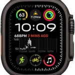 Apple Watch Ultra 2 2024 Titanium 49mm Αδιάβροχο με eSIM και Παλμογράφο (Black με Black Titanium Milanese Loop - Medium)