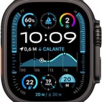 Apple Watch Ultra 2 2024 Titanium 49mm Αδιάβροχο με eSIM και Παλμογράφο (Black με Black Titanium Milanese Loop - Large)
