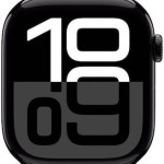 Apple Watch Series 10 Aluminium 42mm Αδιάβροχο με Παλμογράφο (Jet Black με Ink Sport Loop)