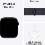 Apple Watch Series 10 Aluminium 42mm Αδιάβροχο με Παλμογράφο (Jet Black με Ink Sport Loop)