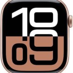 Apple Watch Series 10 Aluminium 46mm Αδιάβροχο με Παλμογράφο (Rose Gold με Light Blush Sport Band (S/M))