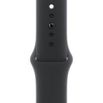 Apple Watch Series 10 Aluminium 46mm Αδιάβροχο με Παλμογράφο (Jet Black με Black Sport Band (S/M))